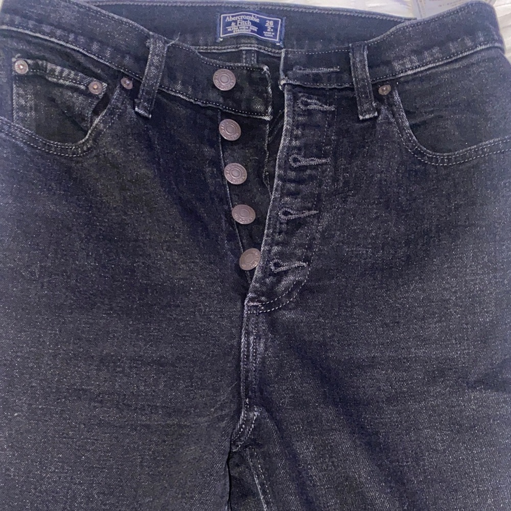 Abercrombie & Fitch Women's High Rise Black Jeans